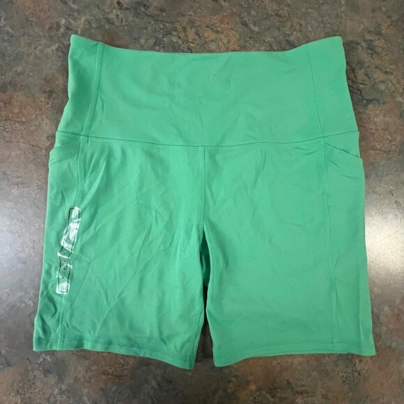 DSG Womens High-Waist Green Compression Shorts Size L - Picture 1 of 9